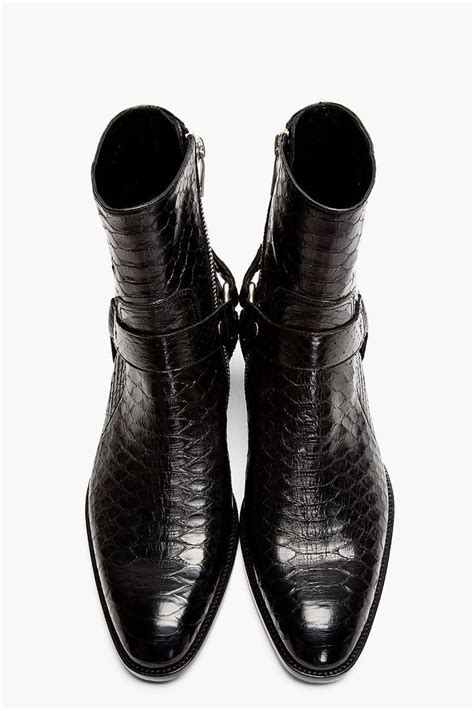 yves saint laurent mens boot|Saint Laurent male boots snakeskin.